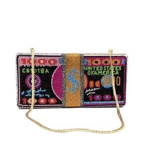 NWT Rhinestone Money Clutch